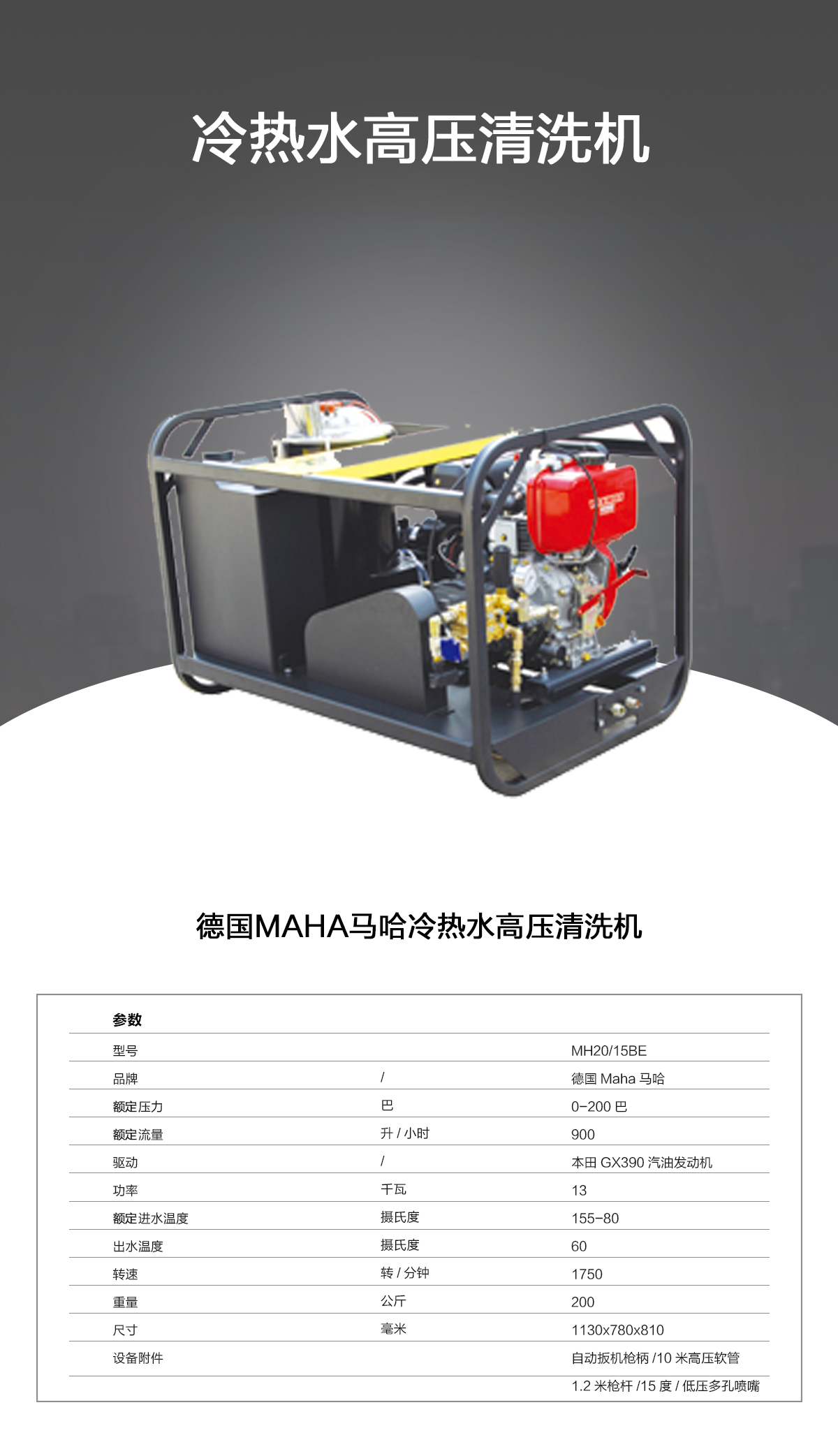 路橋馬哈高壓清洗機MH20-15BE